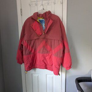 Vintage Phenix Winter Coat, Pink and Red, Multiple Pockets, Size 12